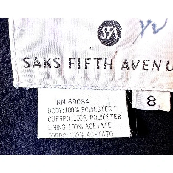 Vintage Saks Fifth Avenue Brocade Black and White Short Jacket Size 8 Old Money - Picture 4 of 14